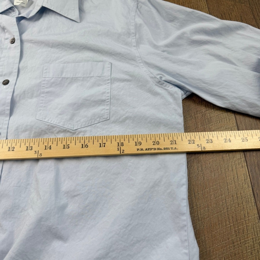 Vintage J Crew Light Blue Cotton Button Down Shirt Long Sleeve Size Large - Picture 5 of 7